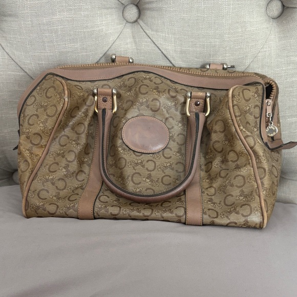 Handbags - CELINE Horse Carriage Logo Brown Satchel Top Handle Bag for Women